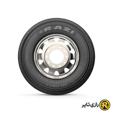 لاستیک 235/75/17.5 رازی مناسب تمام محورها 16 لایه تیوبلس تولید 2025/۲۰۲6 (2حلقه)